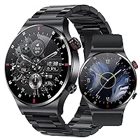 JUSUTEK 2023 Innovative Bluetooth Calling Smart Watch, 1.28 Inch Watch, Music Control, Multi-Function Management, NFC Function, SMS/Twitter/WhatsApp/Line/Gmail Notifications, Incoming Call Display,