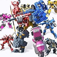 Transformer-Toys Robot Truck 5-in-1 Mini-Agent Five-Dazzling Mecha Combination Action Figures. Made of Safe, Sturdy Materials Suitable for Ages 3+