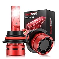 Torchbeam 9007/HB5 Powersport Headlight Bulbs Combo, 𝟐𝟐𝟎𝟎𝟎 𝐋𝐌 𝟔𝟎𝐖 𝟔𝟎𝟎% 𝐒𝐮𝐩𝐞𝐫𝐢𝐨𝐫 𝐁𝐫𝐢𝐠𝐡𝐭𝐧𝐞𝐬𝐬 Bulbs for Off-Road Use or Fog Lights - Pack of 2