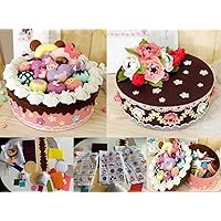 2 Styles DIY Birthday Cake Box Felt Applique Kit | Elegant Handmade Felt Ornaments Add Beauty to Your Home | All Inclusive Felt Craft Sewing Kit Age 13