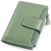 FALAN MULE Small Wallet for Women Genuine Leather Bifold Compact RFID Blocking Small Womens Wallet