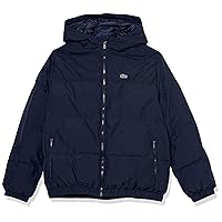 Lacoste Boys' Puffer Jacket with Croc on Back