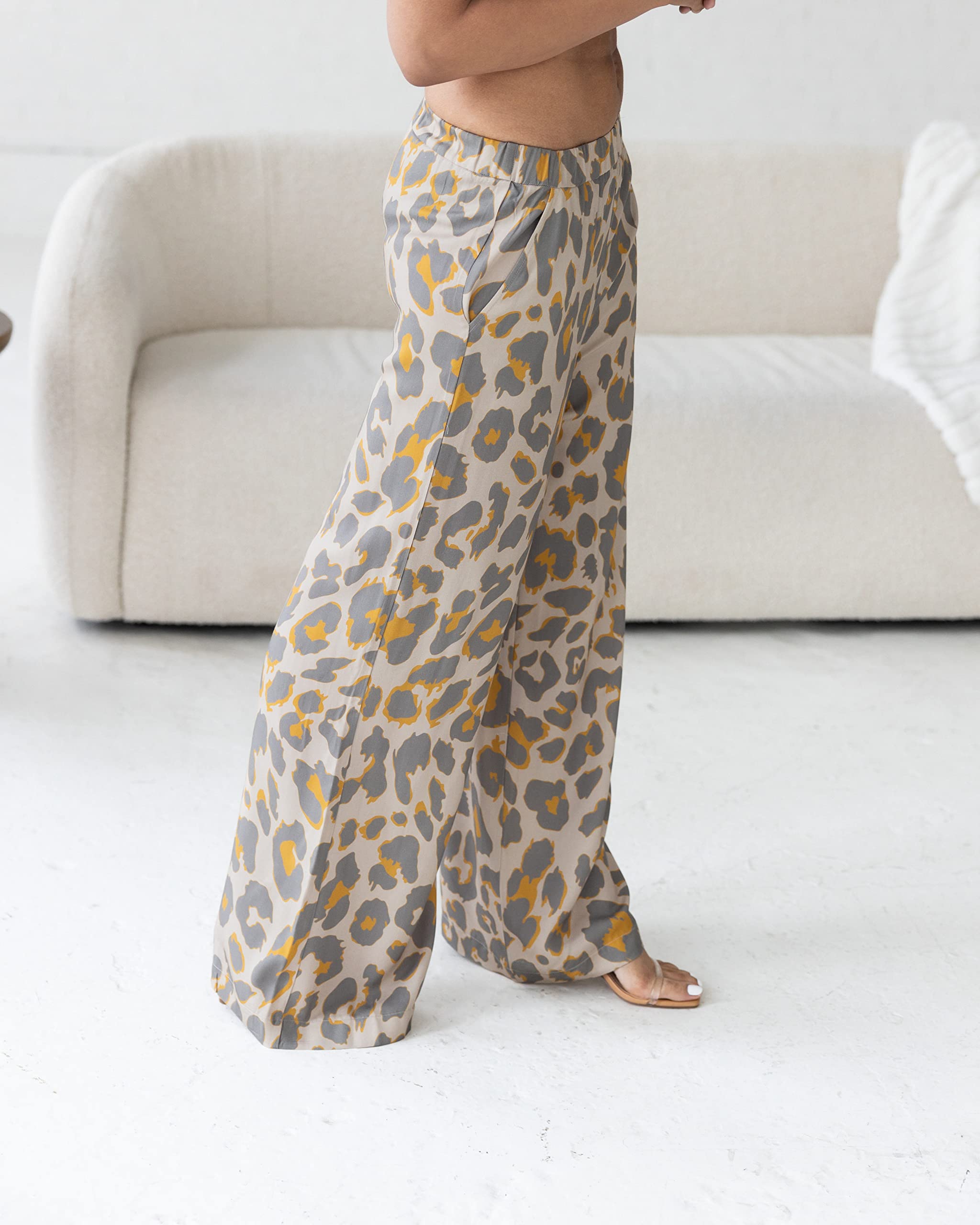 The Drop Women's Vetiver/Irish Cream Cheetah Print Pant by @victoriouslogan