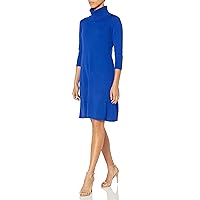 Nine West Women's Cowl Neck Fit and Flare Sweater Dress