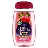 Felce Azzurra Summer Bronze - Tan Extending Body Wash - Emollient Active Ingredients Nourish and Moisturize Your Skin - Pamper Yourself with Scented Shower Gel - Melon and Indian Fig - 8.45 oz