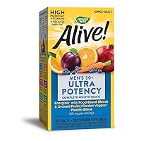 Alive Once Daily Men's 50 Plus Multi Ultra Potency Tablets, 60 Count