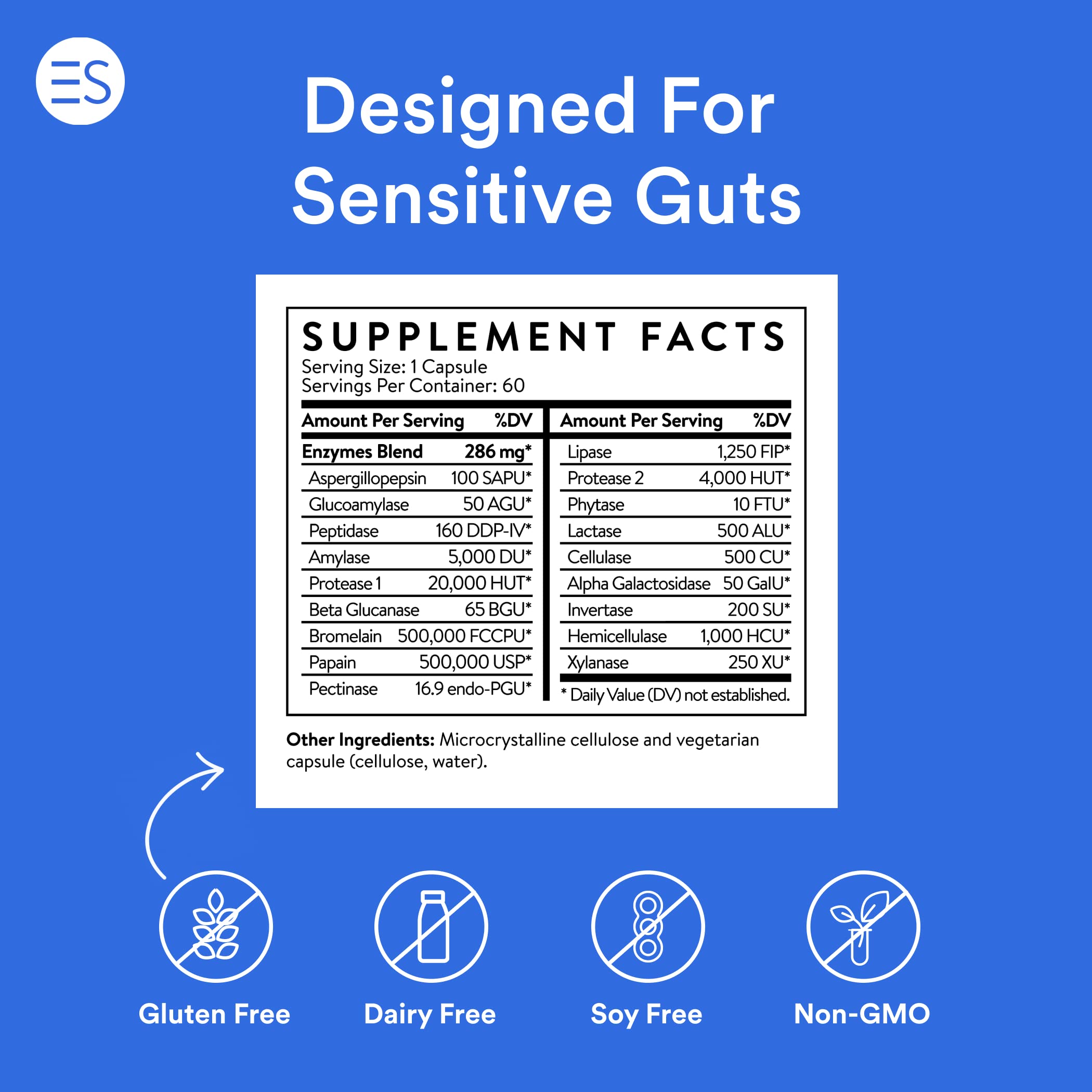 Essential Stacks Ultimate Gut Health Bundle - L-Glutamine, Enzymes, Probiotics, Prebiotics + Betaine HCL for 360 Gut Support