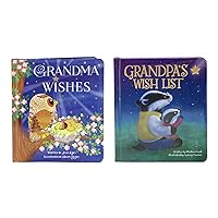 2-Pack Padded Board Books: Grandma's Wishes & Grandpa's Wish List, Ages 1-5