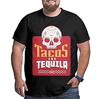 Tacos&Tequila Big Size Men's T-Shirt Mans Soft Shirts T-Shirt T