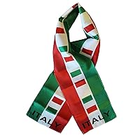 Italy Italian Country Lightweight Flag Printed Knitted Style Scarf 8