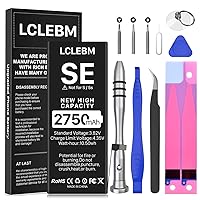 LCLEBM 2750mah Battery for iPhone SE 2016 1st Generation, High Capacity Li-ion Polymer Replacement Battery for iPhone SE with Repair Tools for iPhone SE First Generation