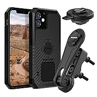 Rokform - iPhone 12 Pro, iPhone 12 Rugged Case + Motorcycle Perch Mount + Vibration Dampener V2