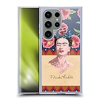 Head Case Designs Officially Licensed Frida Kahlo Red Portrait Soft Gel Case Compatible with Samsung Galaxy S24 Ultra 5G and Compatible with MagSafe Accessories