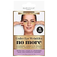 Danielle Under Eye Wrinkles No More Hydrogel Undereye Masks, 6 Pairs, Collagen & Lavender, 6 Piece