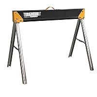 ToughBuilt - Folding Sawhorse/Jobsite Table - Sturdy, Durable, Lightweight, Heavy-Duty, 100% High Grade Steel, 1100lb Capacity, Easy Carry Handle - (TB-C300) - 1 Pack