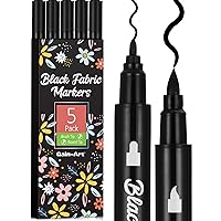 Fabric Pens for Clothes - Pack of 24 No Fade Markers - Machine Washable  Shoe Markers for Fabric Decorating - Erase Stains Easily