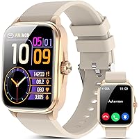 JUGEVI Smart Watches for Men and Women (Answer/Make Calls) 1.9 Inch HD Screen Fitness Sleep Tracker Heart Rate Blood Oxygen Blood Pressure Monitor Smartwatch IP67 Waterproof