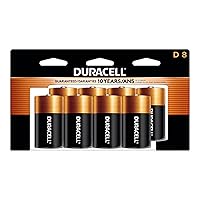 Coppertop D Batteries, 8 Count Pack, D Battery with Long-lasting Power, All-Purpose Alkaline D Battery for Household and Office Devices