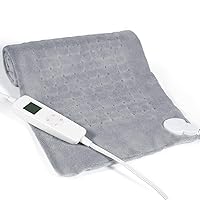 Heating Pad for Back Pain Relief, Electric Heating Pad with 6 Heat Settings & Auto Shut Off, Weighted Heating Pads with Moist & Dry Heat Therapy