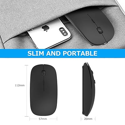 Mua Bluetooth Mouse for iPad Pro iPad Air Rechargeable Bluetooth Wireless  Mouse for MacBook pro MacBook Air Mac Laptop Chromebook Windows Laptop  Desktop Computer HP PC DELL (Black) trên  Mỹ chính