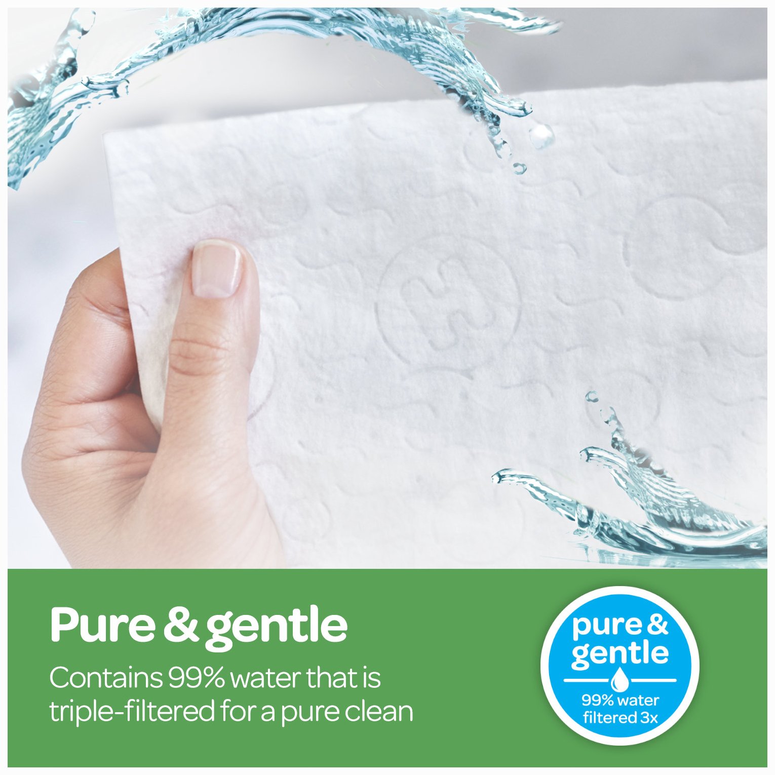 HUGGIES Natural Care Unscented Baby Wipes, Sensitive, Water-Based, 6 Flip-top Packs, 56 Count (Pack of 6)