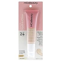 MCoBeauty Miracle Hydra Glow Oil-Free Foundation - Water-Based, Light-Medium Coverage - Features A Natural Satin Finish - Ultimate Radiant Base - With A Second-Skin Feel - Porcelain - 1 Oz