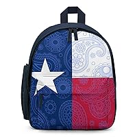 Texas State Paisley Flag Backpack Small Travel Backpack Lightweight Daypack Work Bag for Women Men