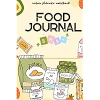 Menu Planner Notebook: Meal Planner and Grocery List for Baby, Daily Baby Foods Tracker Journal For Moms To Keep Record Baby Foods, Meal Planner With ... Shopping & Cooking, 120 Pages (6x9