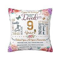 9th Birthday Gifts for Girls, Gifts for 9 Year Old Girls Pillow Covers 18