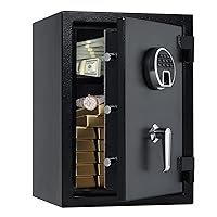 Fireproof and Waterproof Safe Box, 2 Cubic Feet Extra Large Lock Box, Home Safe with Programmable Keypad and Inner Lock, Security Safe