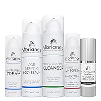 Vibriance Premium Skincare Bundle | Super C All-in-One Serum, Moisturizing Cleanser, Moisturizing Cream, Sheer Zinc Sunscreen, Age Defying Serum | Heal, Hydrate, Protect & Rejuvenate