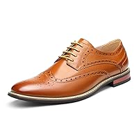 Bruno Moda Italy Men's Prince Classic Modern Formal Oxford Wingtip Lace Up Dress Shoes