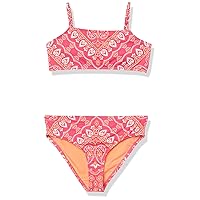 Hobie Girls Bandeau Bikini Top & Hi Waist Bottom Swimsuit Set