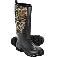 TIDEWE Rubber Boots for Men Multi-Season, Waterproof Rain Boots with Steel Shank, 6mm Neoprene Sturdy Rubber Outdoor Hunting Boots (Black, Brown, Next Camo G2)