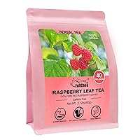 Raspberry Leaf Tea Bag, 40 Teabags - Natural Pregnancy Tea - Pure Red Raspberry Leaf Herbal Tea - Non-GMO - Caffeine-free - Help Childbirth & Support Menstrual