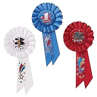 Beistle 1st, 2nd and 3rd Place Award Pack Rosettes