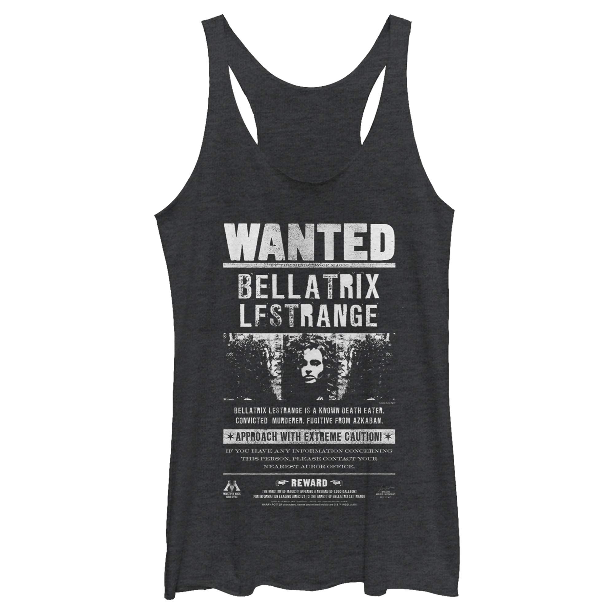 Harry Potter Half-Blood Prince Bellatrix Newspaper Women's Racerback Tank Top