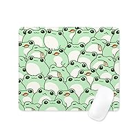 Green Mouse Pad - Frog Mouse Pad - Kawaii Desk Accessories - Mouse Pad Green - Kawaii Mouse Pad - Green Mousepad - Frog Accessories - Frog Gifts (Cute Frog, 24x20cm)