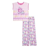 Girls' 2-Piece Loose-fit Pajama Set, Soft & Cute for Kids