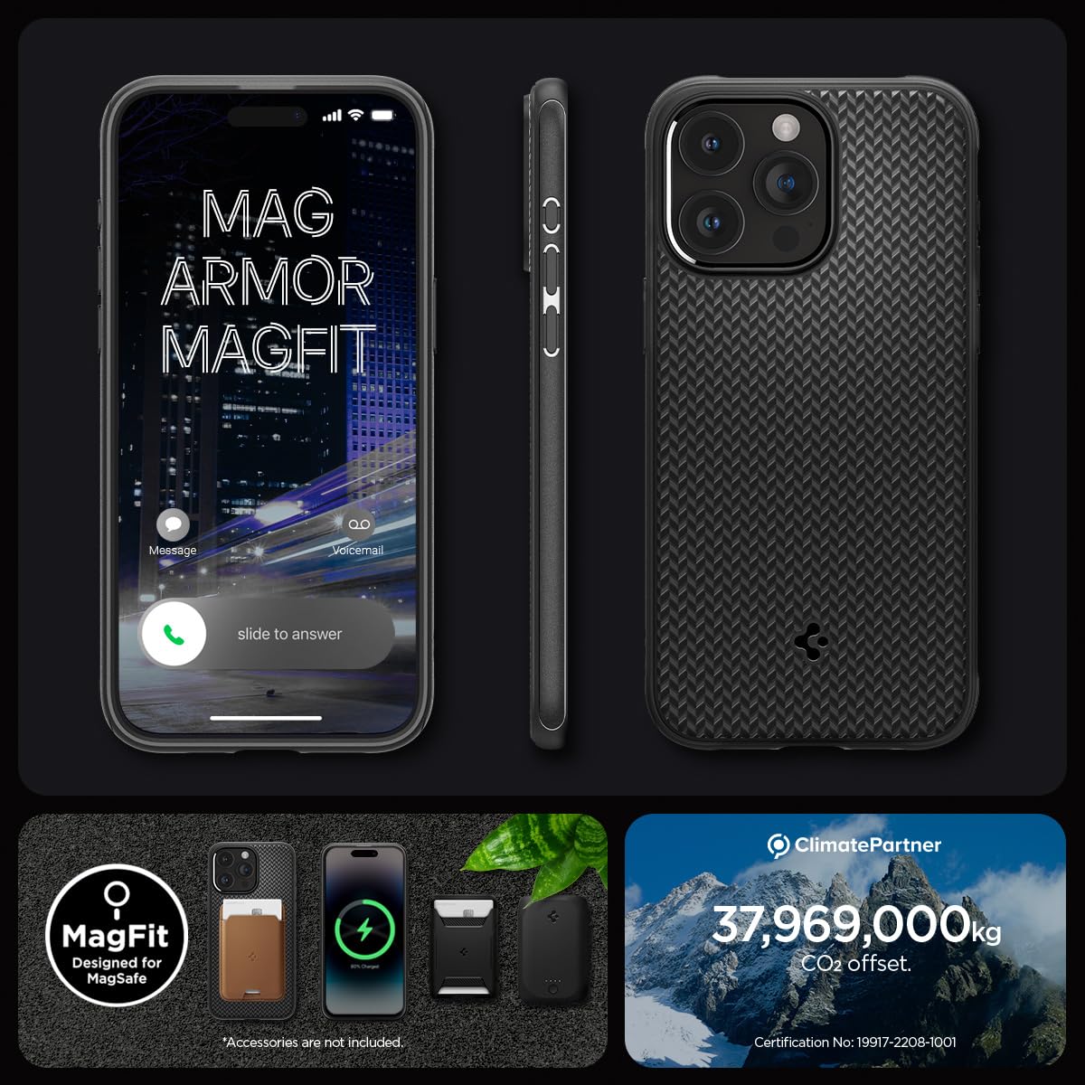 Spigen Mag Armor MagFit Designed for iPhone 15 Pro Case (2023) - Matte Black