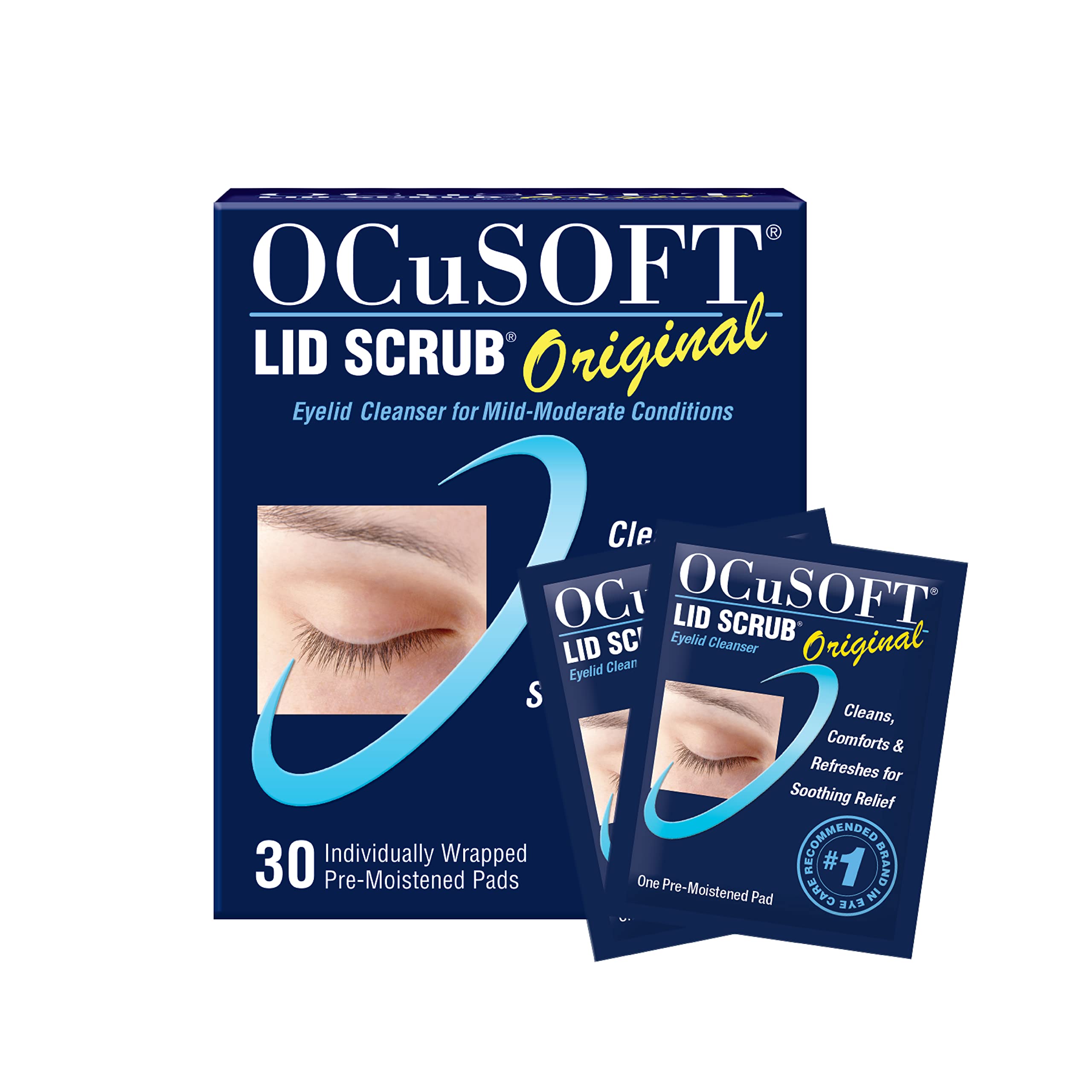OCuSOFT Cleansing Lid Scrub Original, Pre-Moistened Pads, 30 Count