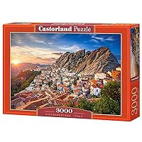 CASTORLAND 3000 Piece Jigsaw Puzzles, Pietrapertosa, Italy, Sunset, Scenic Landscape, Mountain Village, Adult Puzzle, Castorland C-300549-2