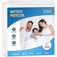 DMI Waterproof Queen Mattress Protector, White, Pack of 24