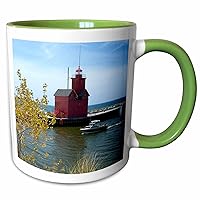 Holland Harbor Lighthouse at Holland, Michigan - US23 DFR0047 - David... - Mugs (mug_91178_7)