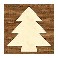 3 Pcs Wood Craft Unfinished, Xmas Tree Hanging Wood Slices for Kids DIY Craft Wood Ornament, Christmas Tree Shape Design Unfinished Paintable Blank Wooden for Christmas Man Cave Bathroom