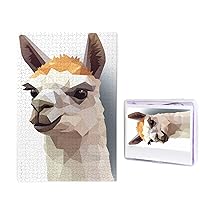 Alpaca Avatar Puzzles 1000 Pieces Personalized Jigsaw Puzzles for Adults Personalized Picture with Storage Bag Puzzle Wooden Photos Puzzle for Family Home Decor (19.7