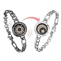 TOTWOO Long Distance Touch Bracelets for Couples, Vibration & Light up for Love Couples Bracelets | Long Distance Relationship Gifts for Girlfriend Bluetooth Pairing Jewelry