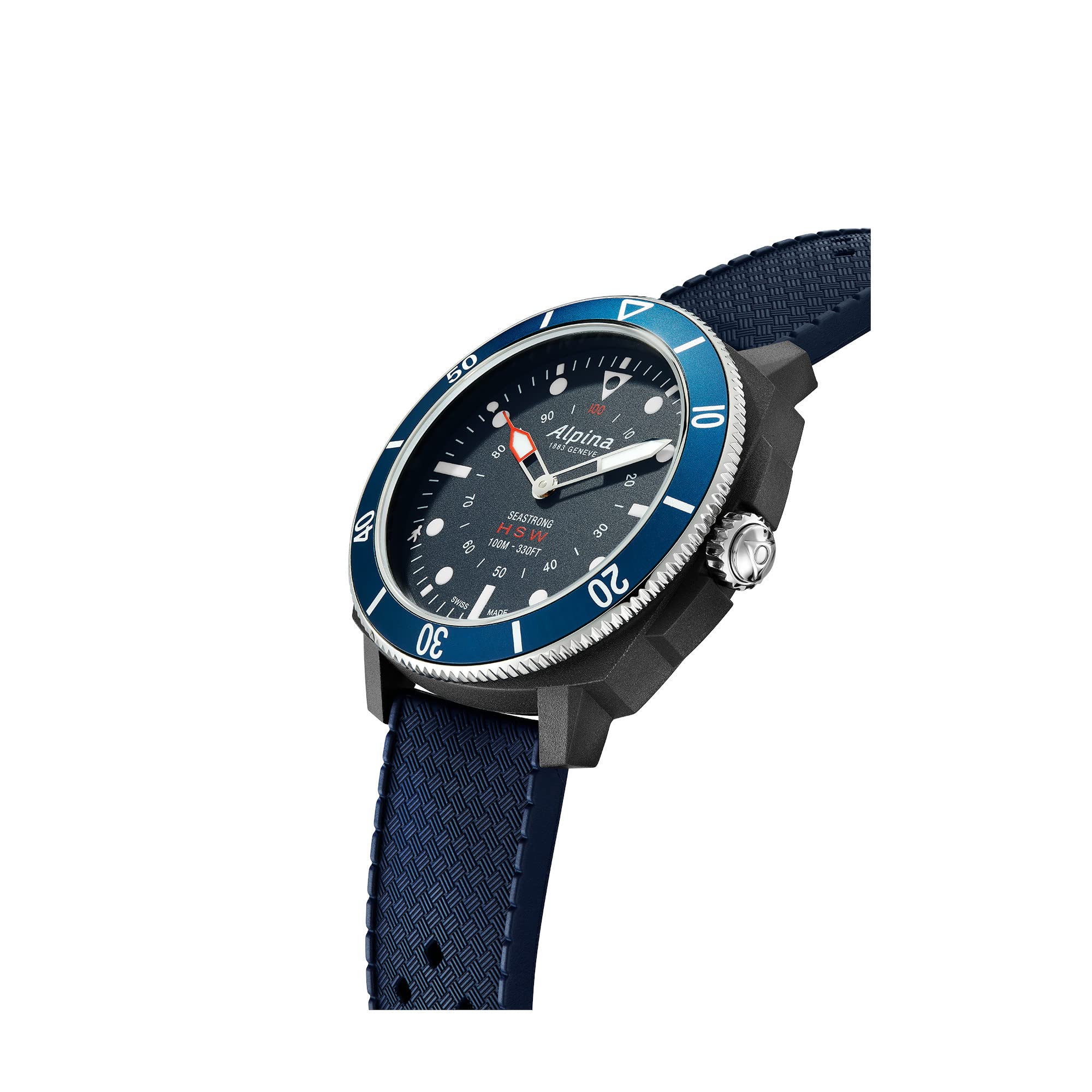 Alpina Men's AL-282LNN4V6 Horological Smart Watch Analog Display Quartz Blue Watch