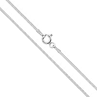Sterling Silver Round Snake 0.8mm 0.9mm 1mm 1.2mm 1.6mm Chain 925 Italy Necklace