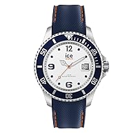 Ice-Watch - ICE Steel White Blue Men's Watch with Silicone Strap